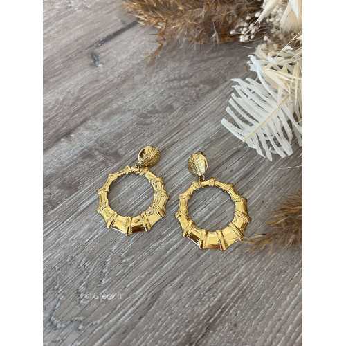 Boucles d'oreilles bohème dorées