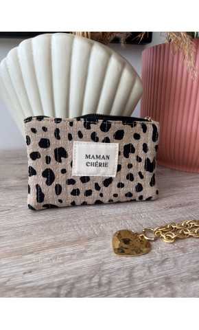Pochette maman chérie léopard personnalisée idée cadeau gifs grecy fête mères