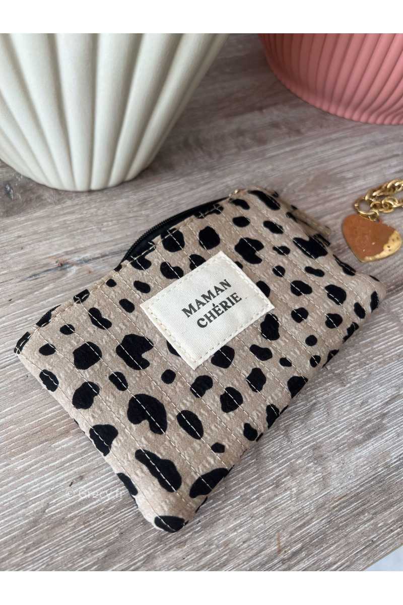 Pochette maman chérie léopard personnalisée idée cadeau gifs grecy fête mères