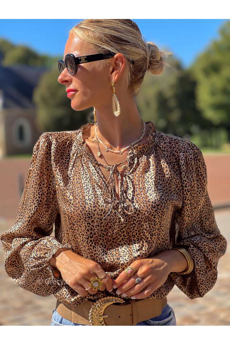 blouse leopard tendance mode grecy zara mango style blogueuse