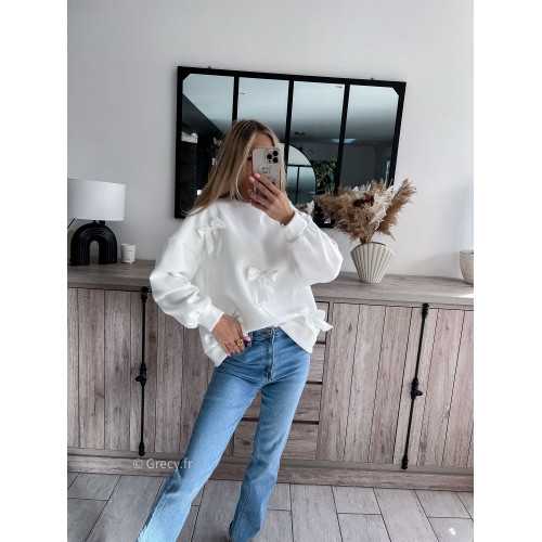 sweat noeuds ruban pull mode tendance chic grecy outfit ootd