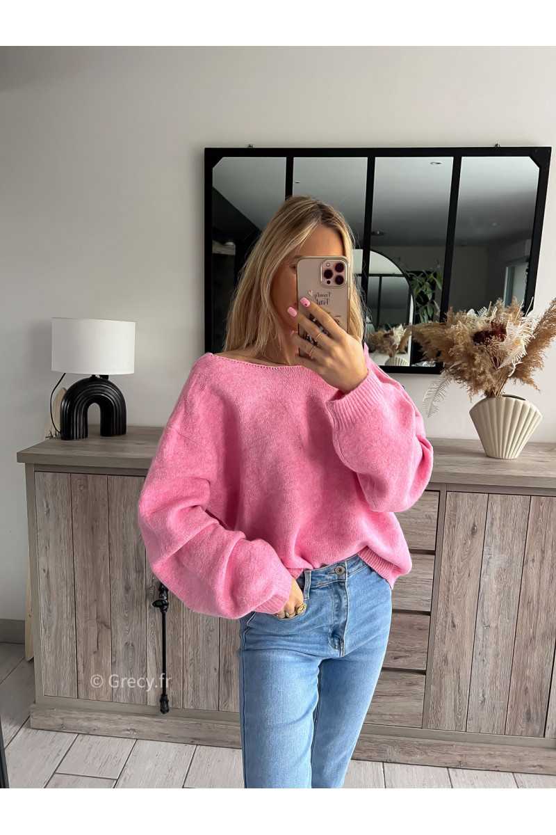 pull rose noeuds dos mode tendance chic grecy outfit ootd