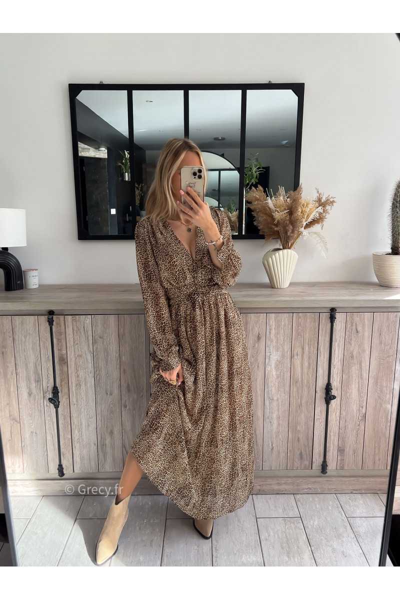 robe longue leopard grecy mode tendance look outfit ootd printemps