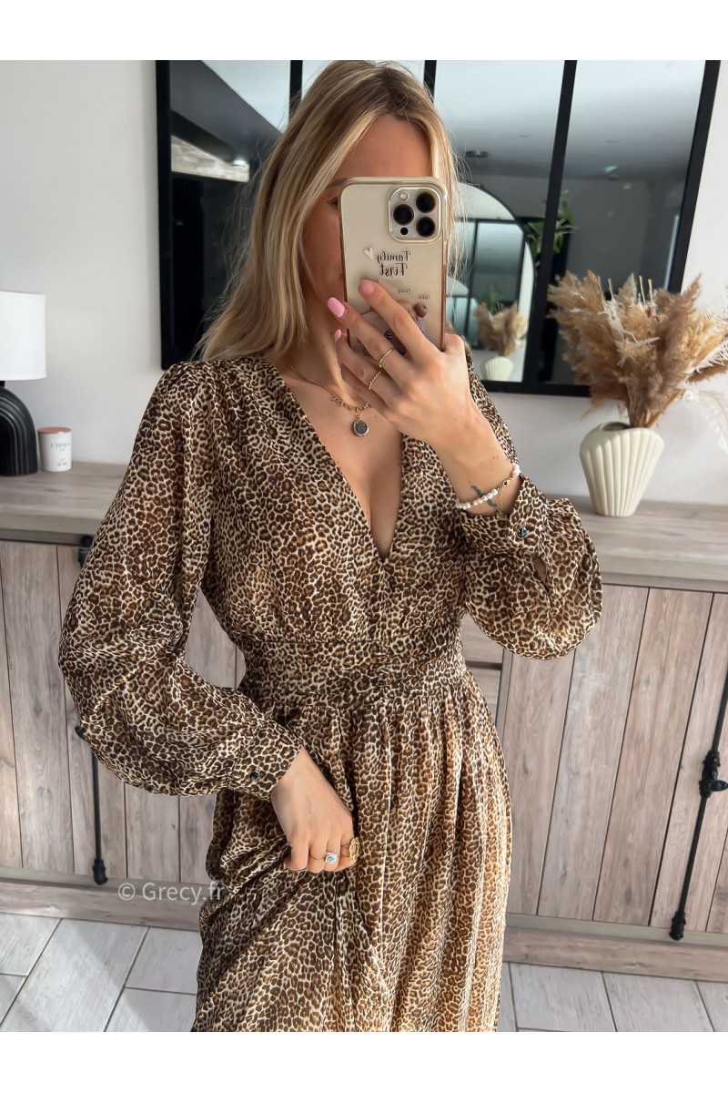 robe longue leopard grecy mode tendance look outfit ootd printemps