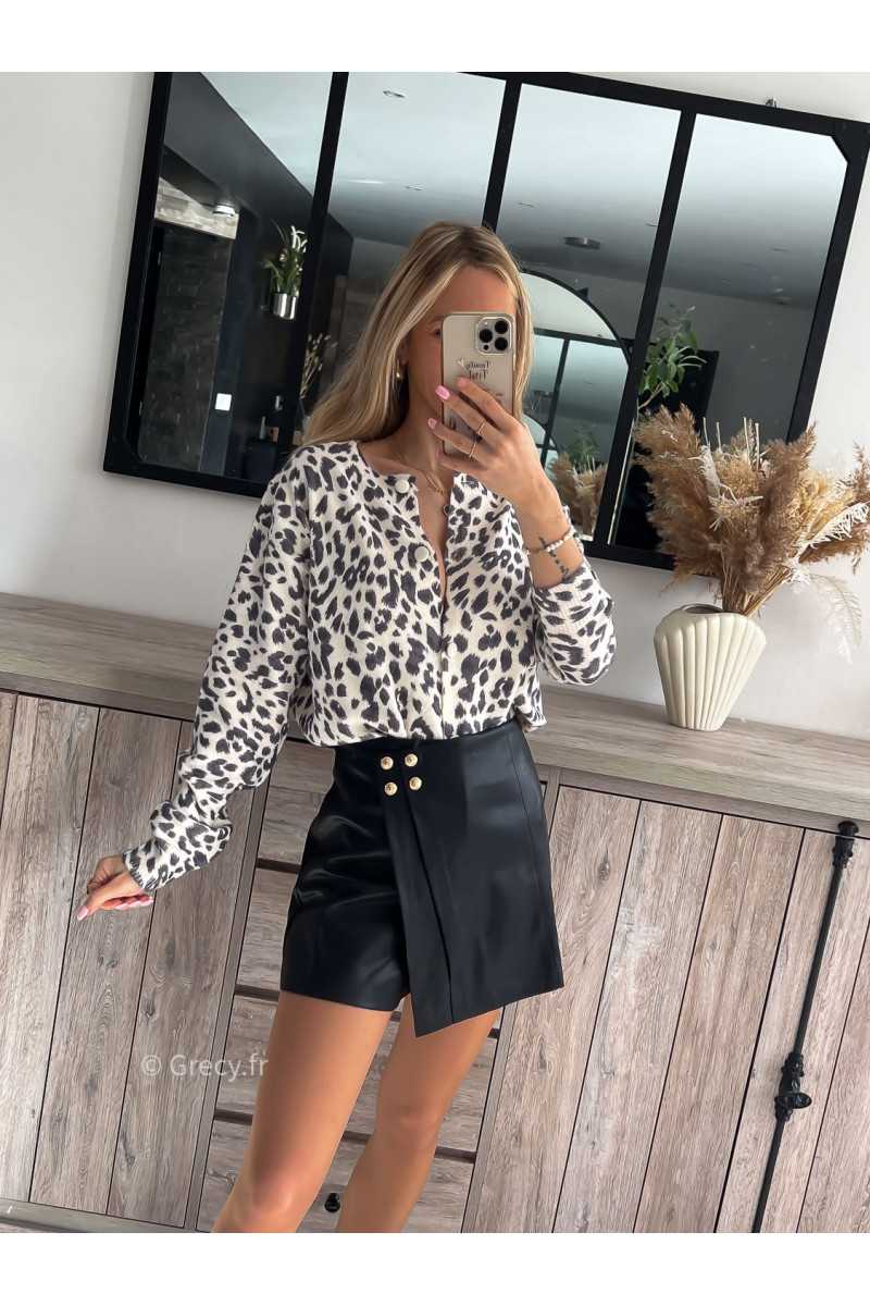 gilet cardigan leopard grecy mode tendance look outfit ootd printemps