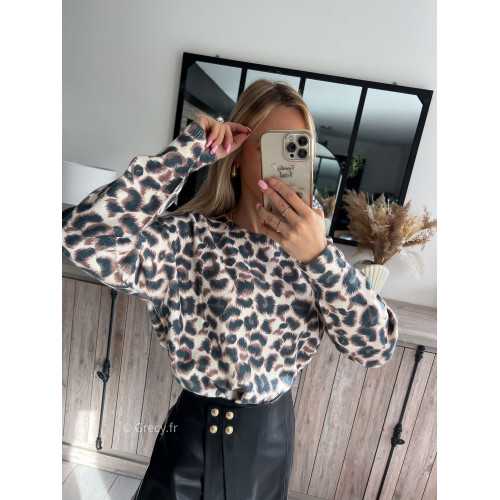 pull leopard grecy mode tendance look outfit ootd printemps