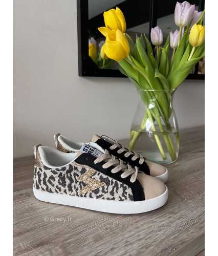 baskets leopard sneakers basses printemps été grecy mode outfit ootd look tendance