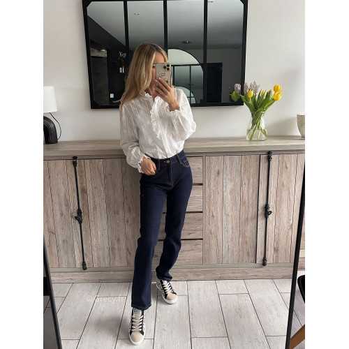 jean slim droit bleu brut grecy mode outfit ootd look tendance oversize