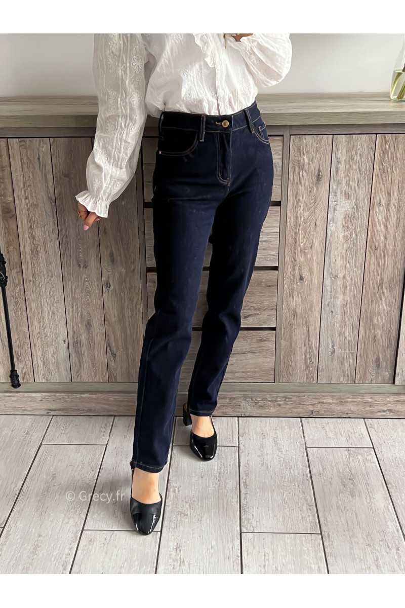 jean slim droit bleu brut grecy mode outfit ootd look tendance oversize