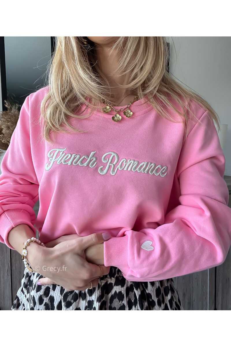 Sweat rose French Romance mode grecy printemps 2024 ootd look tenue outfit