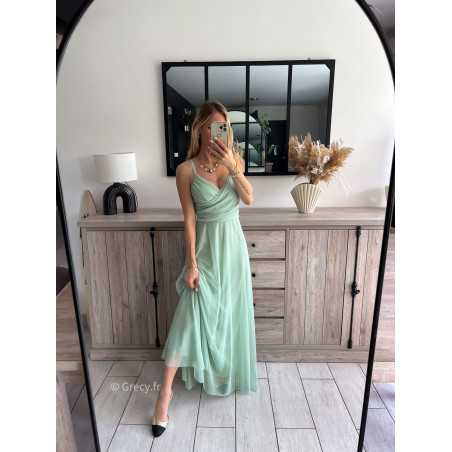 Robe longue doree mariage best sale