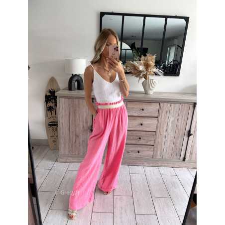 Pantalon coton fluide best sale