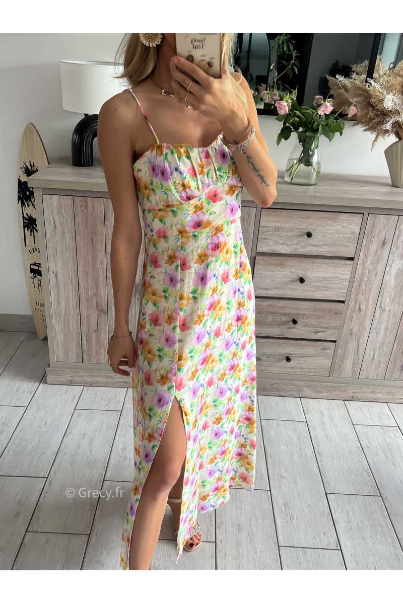 robe longue fleurie bridgeront house of cb grecy mode tendance look été 2024