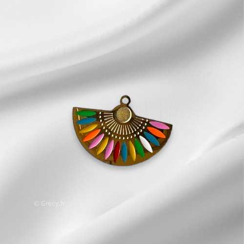 Charm eventail coloré 2cm