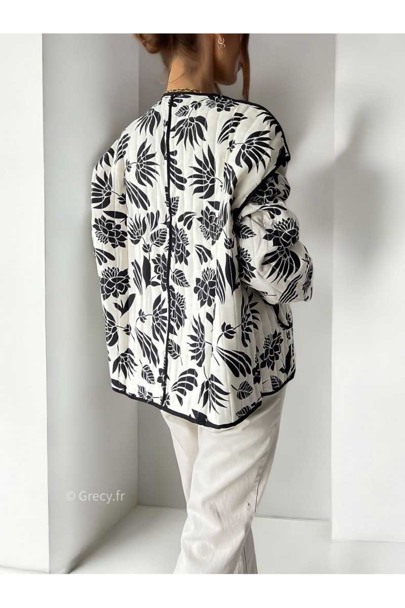 veste matelassée blanc noir automne hiver 2024 mode tendance grecy