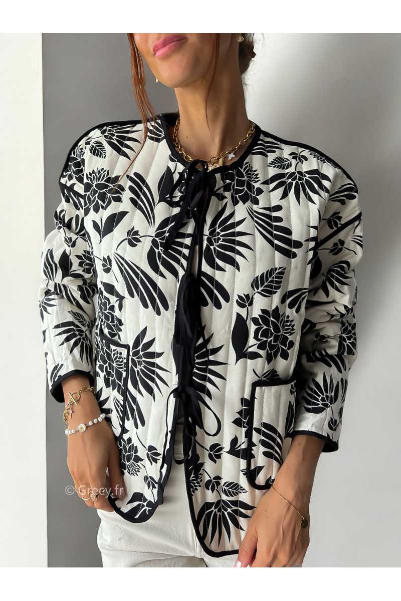 veste matelassée blanc noir automne hiver 2024 mode tendance grecy