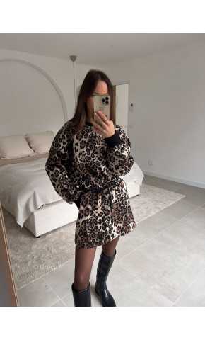 Ensemble leopard jupe sweat look ootd outfit mode tendance grecy