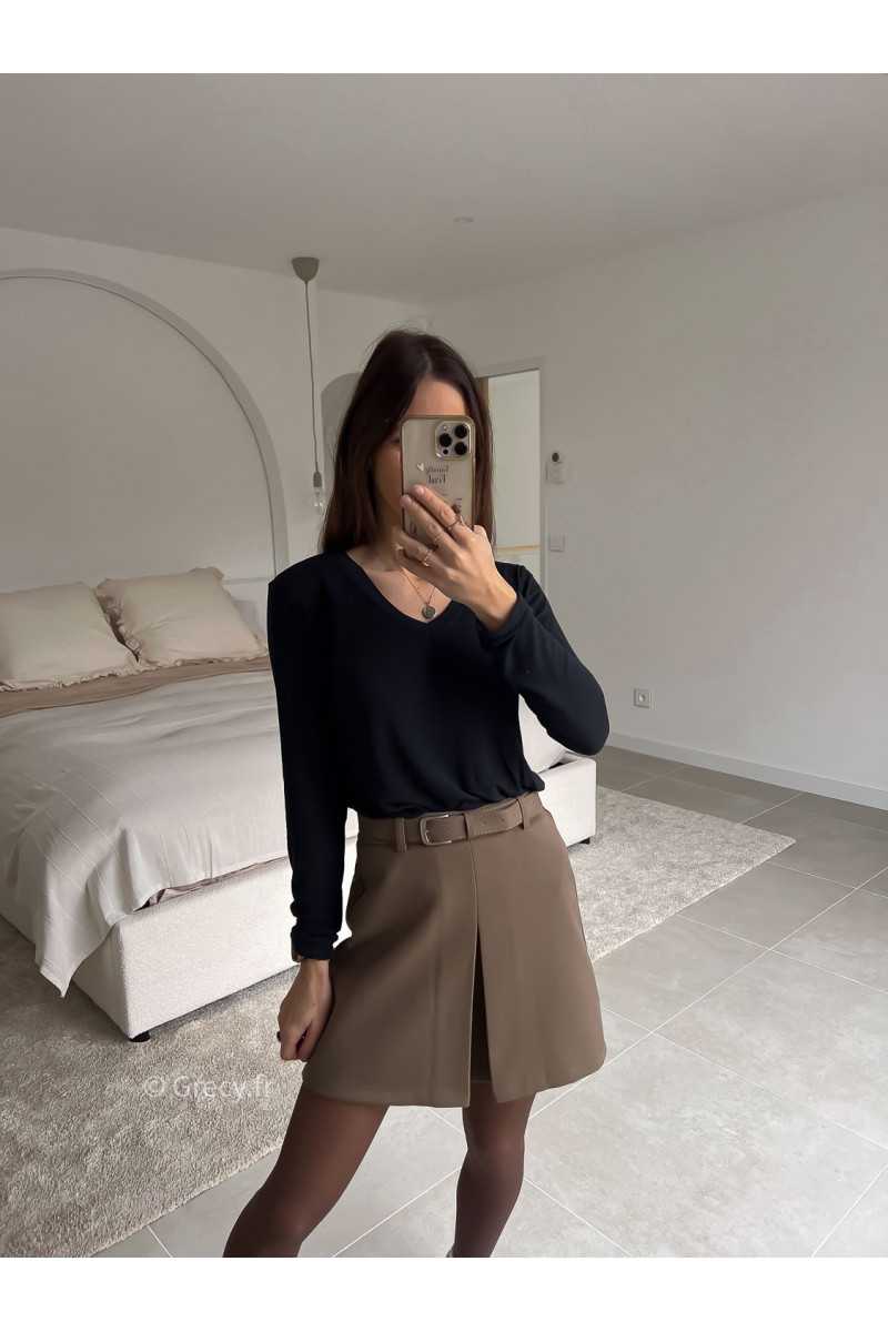 Sous pull cachemire noir look ootd outfit mode tendance grecy