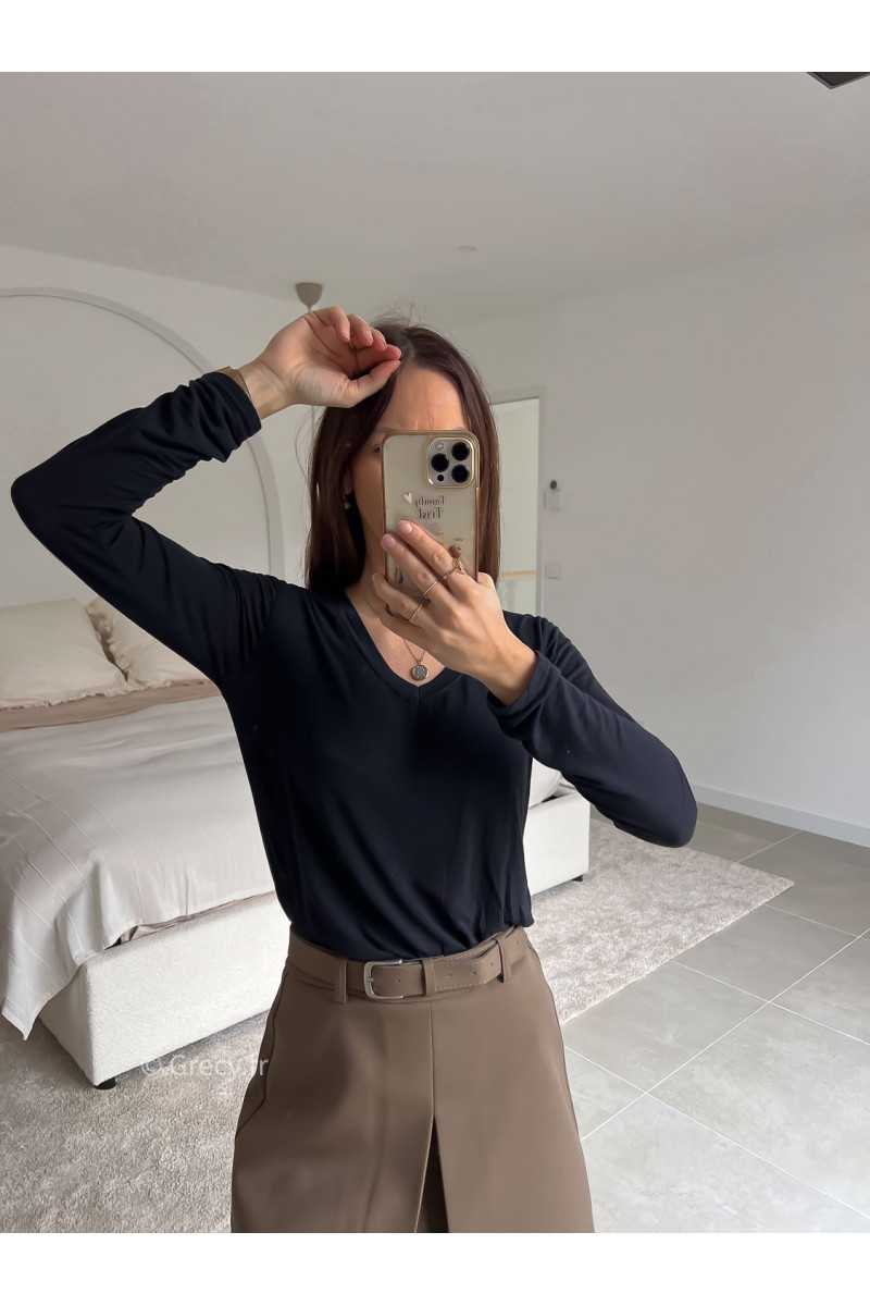 Sous pull cachemire noir look ootd outfit mode tendance grecy