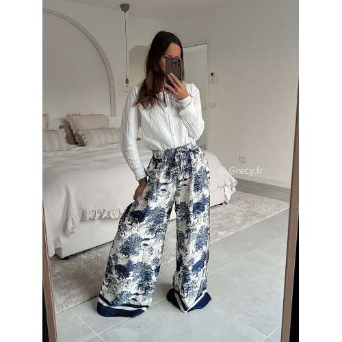 Pantalon soie safari