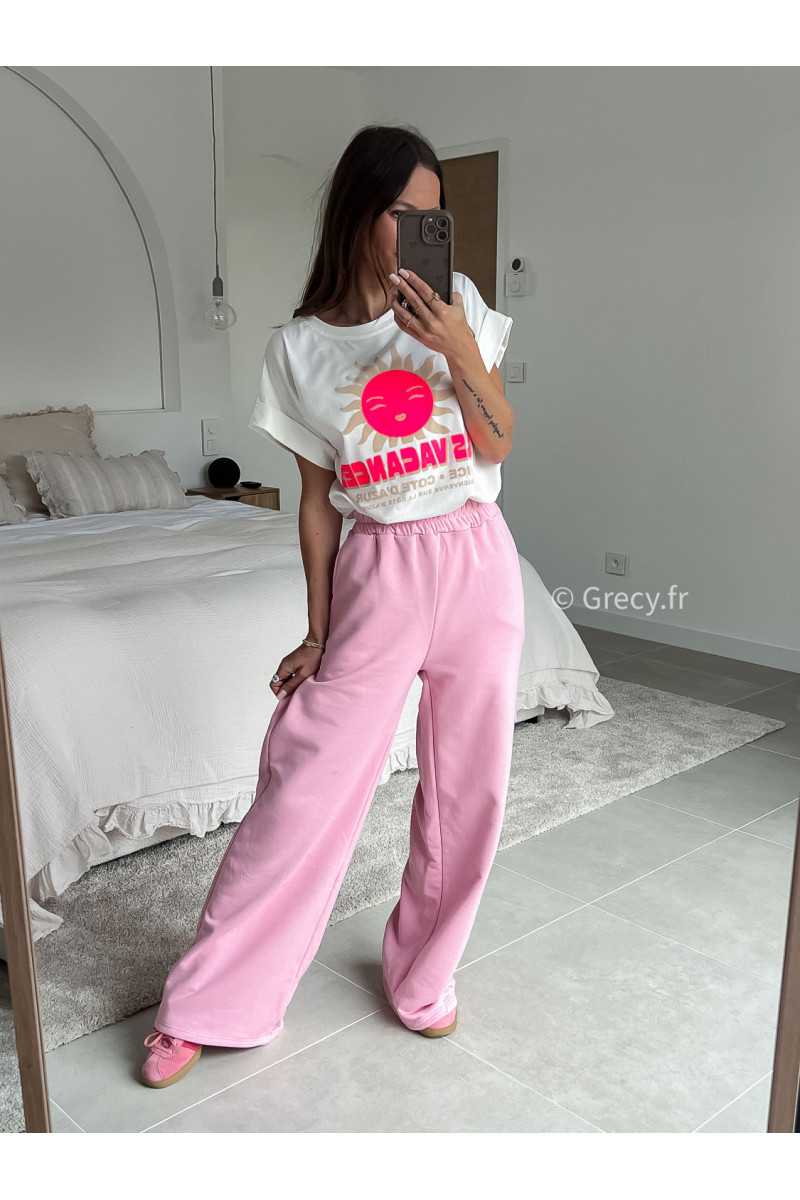 pantalon rose jogging printemps 2025 mode grecy tance look