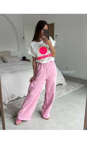 pantalon rose jogging printemps 2025 mode grecy tance look