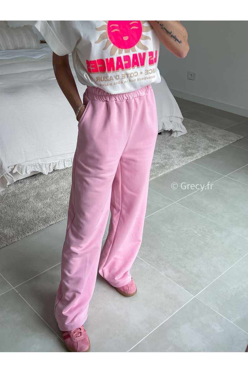 pantalon rose jogging printemps 2025 mode grecy tance look