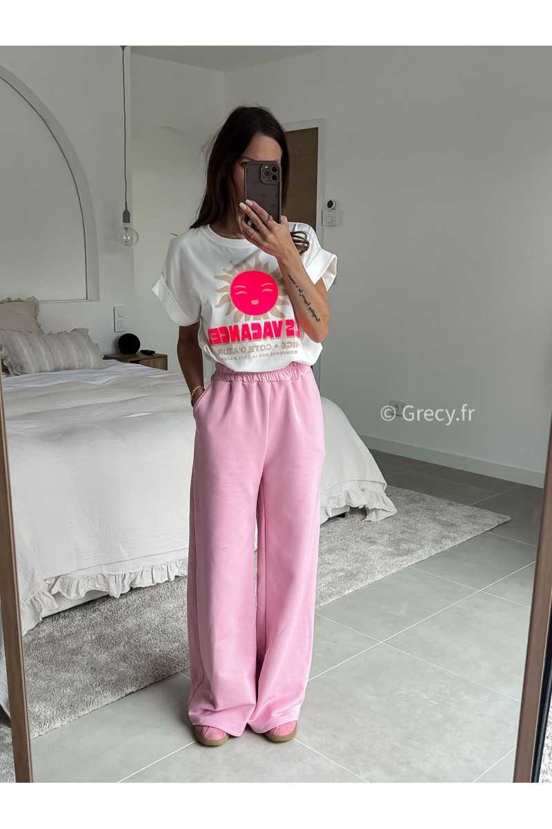 pantalon rose jogging printemps 2025 mode grecy tance look
