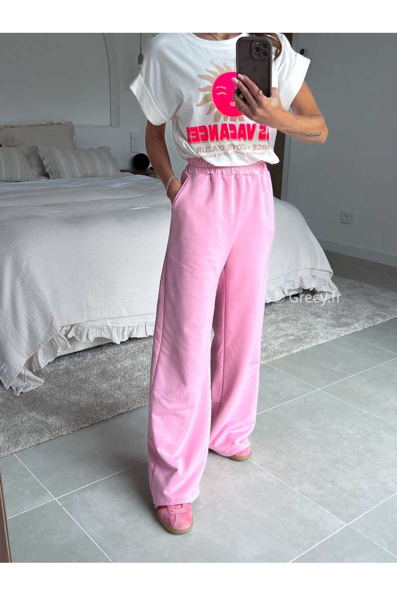 pantalon rose jogging printemps 2025 mode grecy tance look