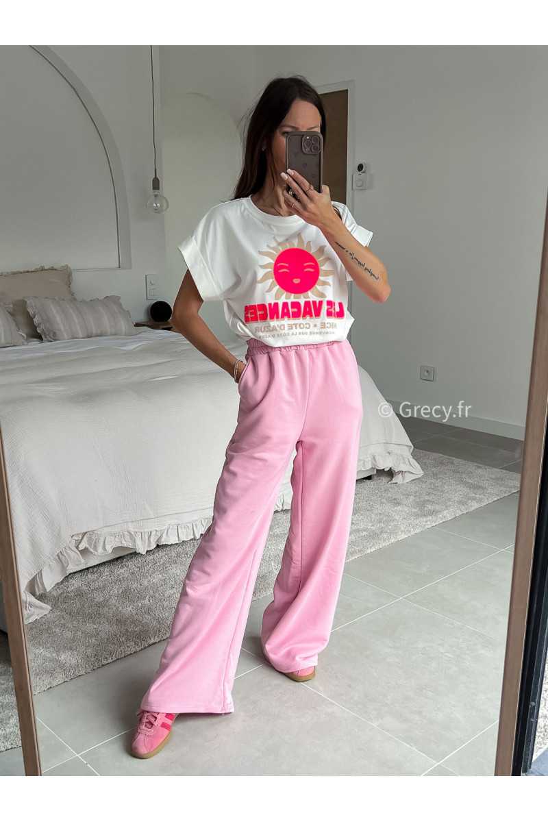 pantalon rose jogging printemps 2025 mode grecy tance look