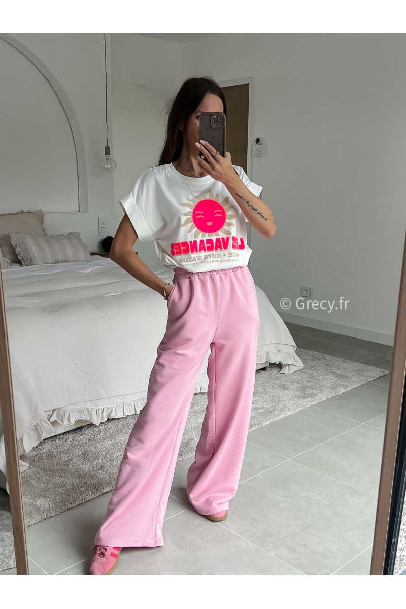 pantalon rose jogging printemps 2025 mode grecy tance look
