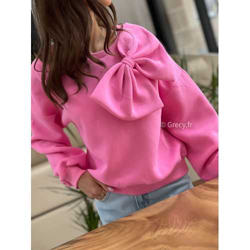 Sweat noeud rose grecy mode tendance printemps été 2025 look intemporel