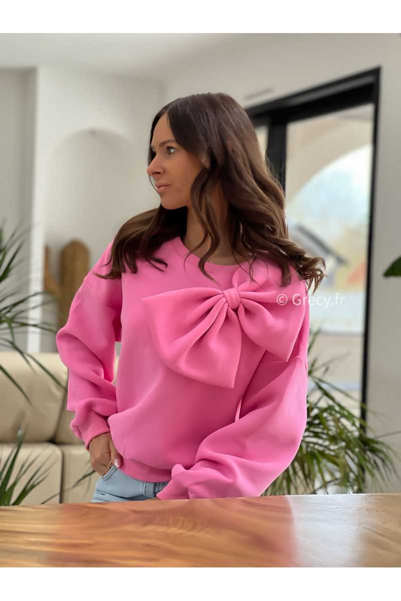 Sweat noeud rose grecy mode tendance printemps été 2025 look intemporel