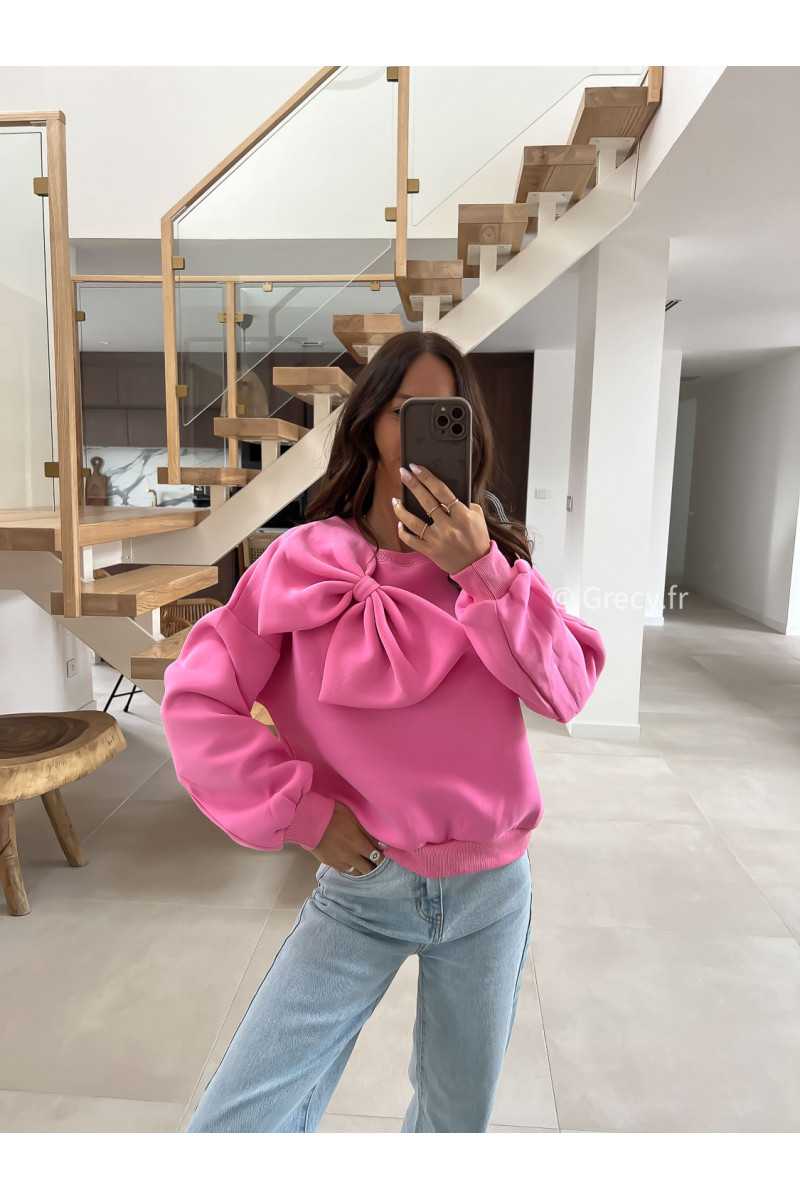 Sweat noeud rose grecy mode tendance printemps été 2025 look intemporel