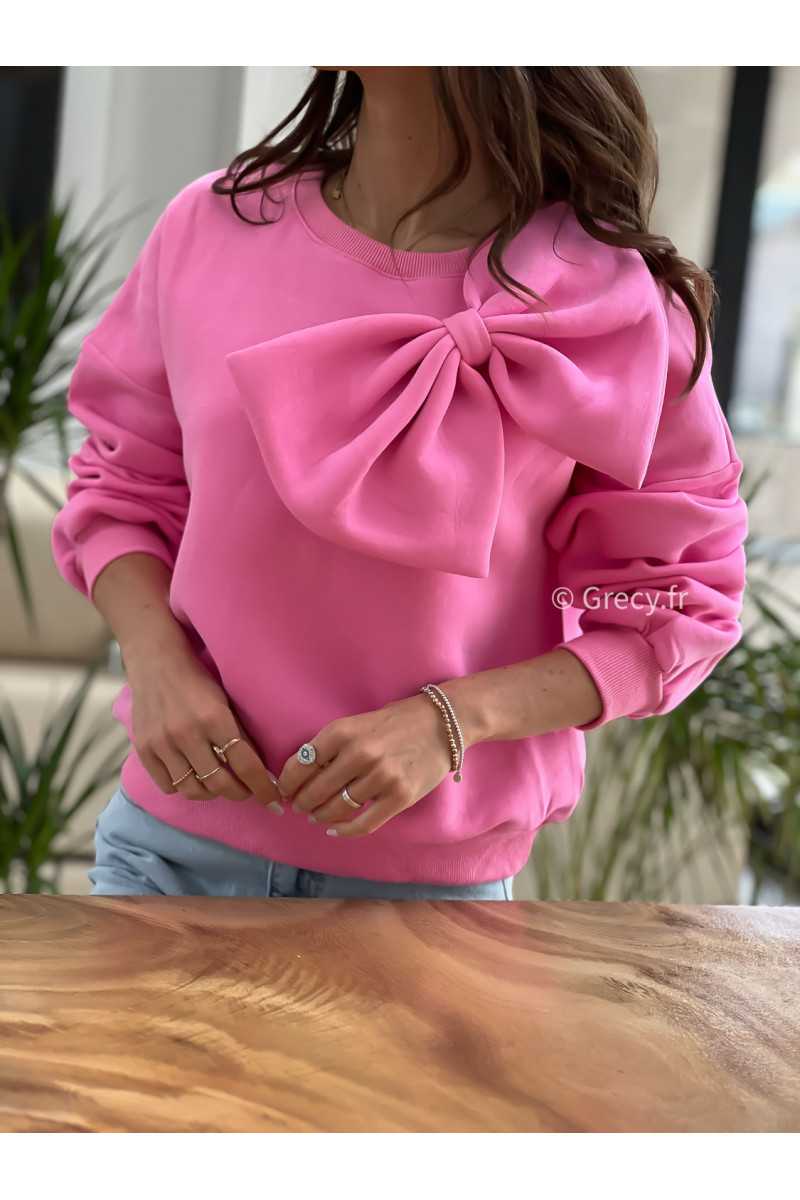 Sweat noeud rose grecy mode tendance printemps été 2025 look intemporel