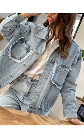 Veste jean broderies grecy mode look printemps été 2025 tendance
