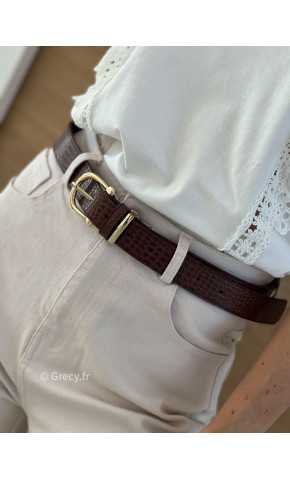 Ceinture marron foncée