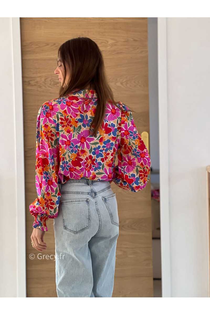 Chemise fleurie colorée printemps été 2025 mode tendance grecy