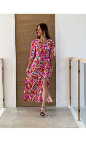 robe longue fleurie colorée printemps été 2025 mode tendance grecy