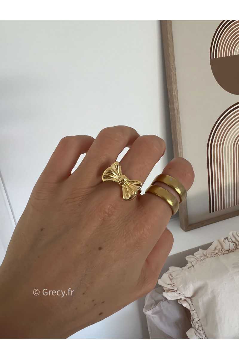 Bague noeud bijoux acier inoxydable grecy