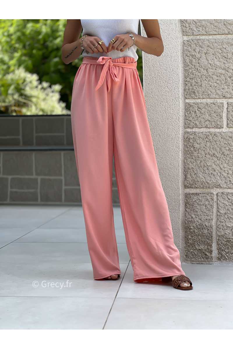 Pantalon fluide rose mode grecy tendance printemps été 2025 ootd fluide cérémonie chic