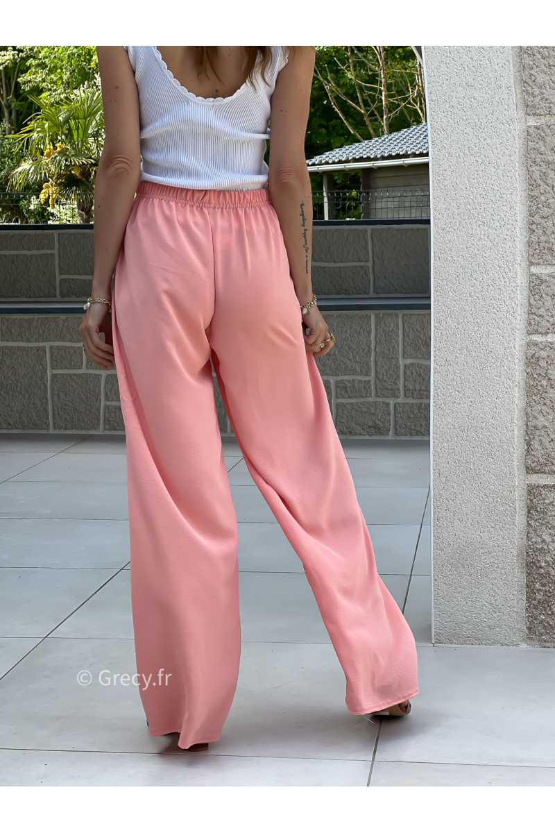 Pantalon fluide rose mode grecy tendance printemps été 2025 ootd fluide cérémonie chic