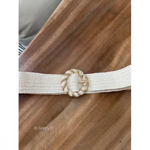 Ceinture élastique raphia