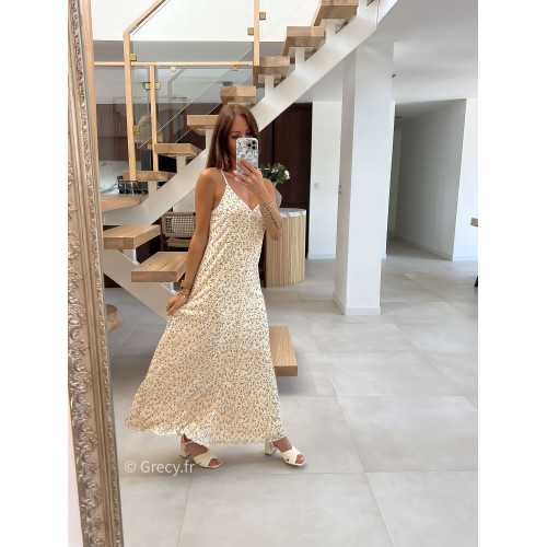 robe longue citrons bretelles doublure mode tendance grecy été 2025