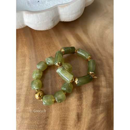 Bracelet vert et or