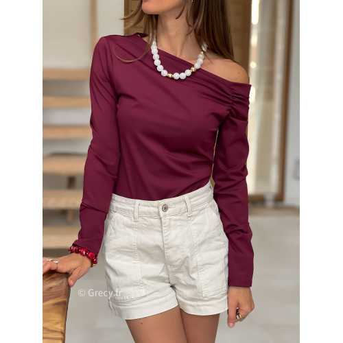 top manches longues bordeaux basique tendance grecy look automne hiver 2025 2026