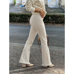 Jean flare écru