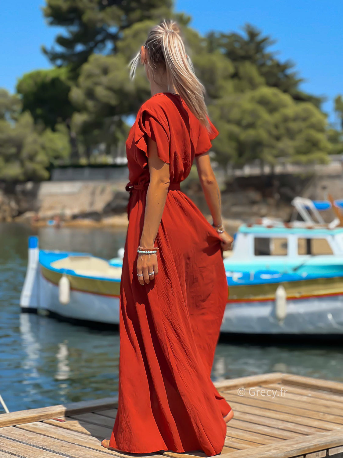 Robe longue fendue ete on sale