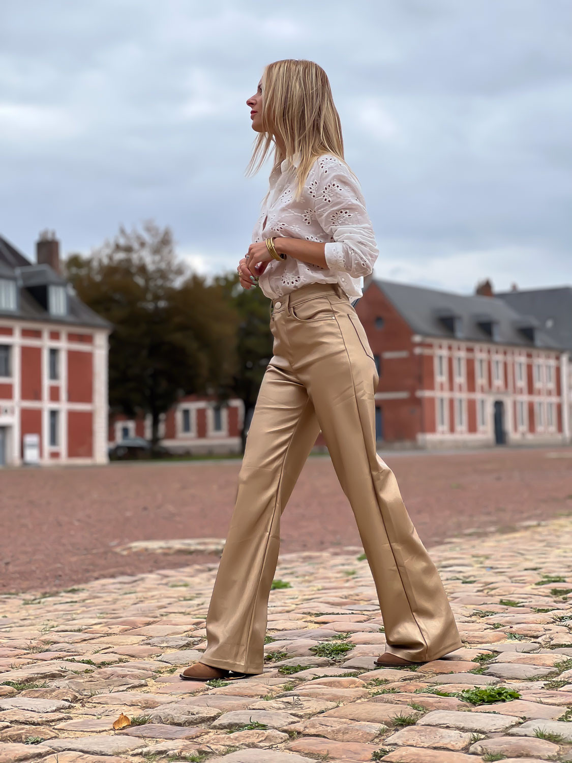 Jean top imitation cuir