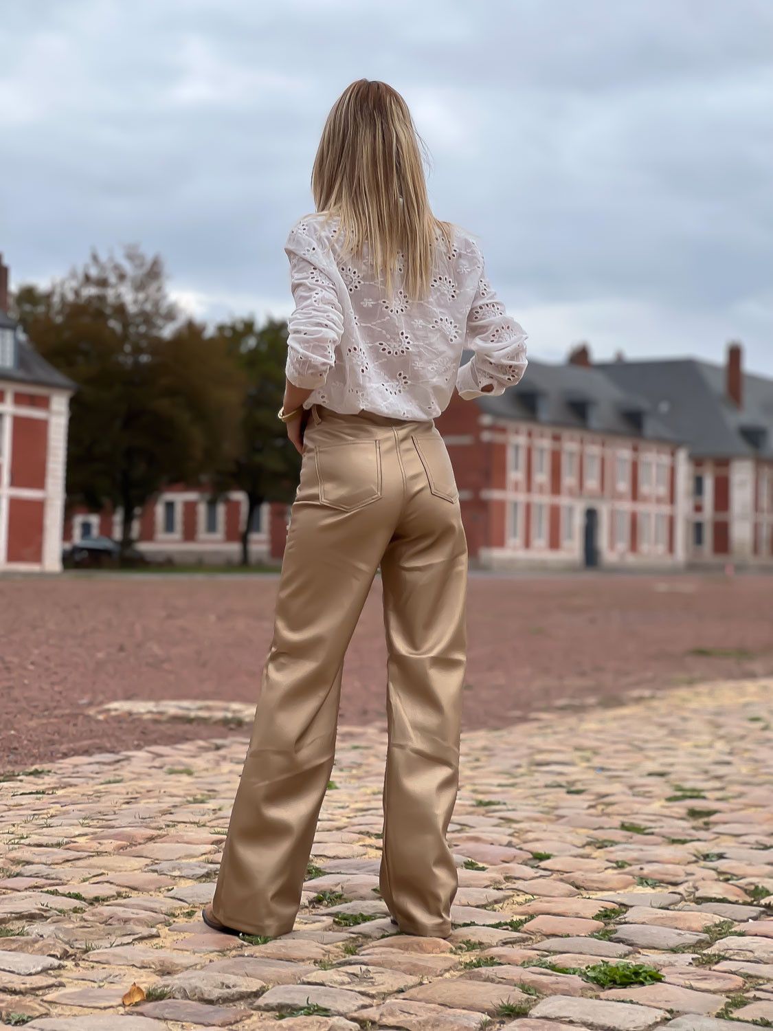 Jeans on sale simili cuir